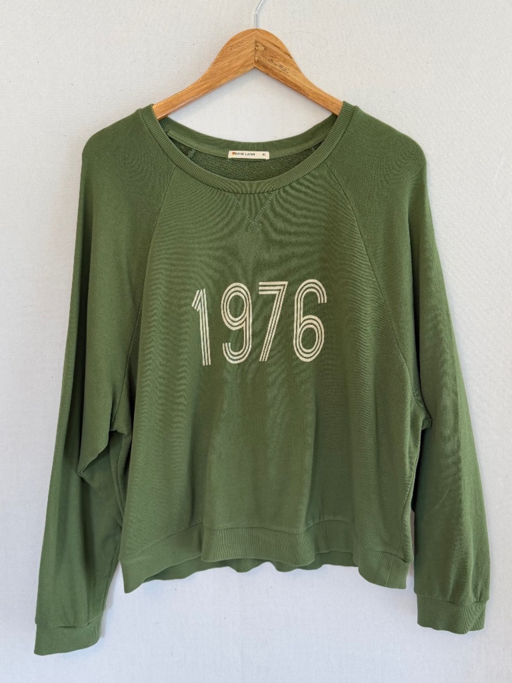 MARINE LAYER Women’s XL Green 1976 Crew Neck Sweater